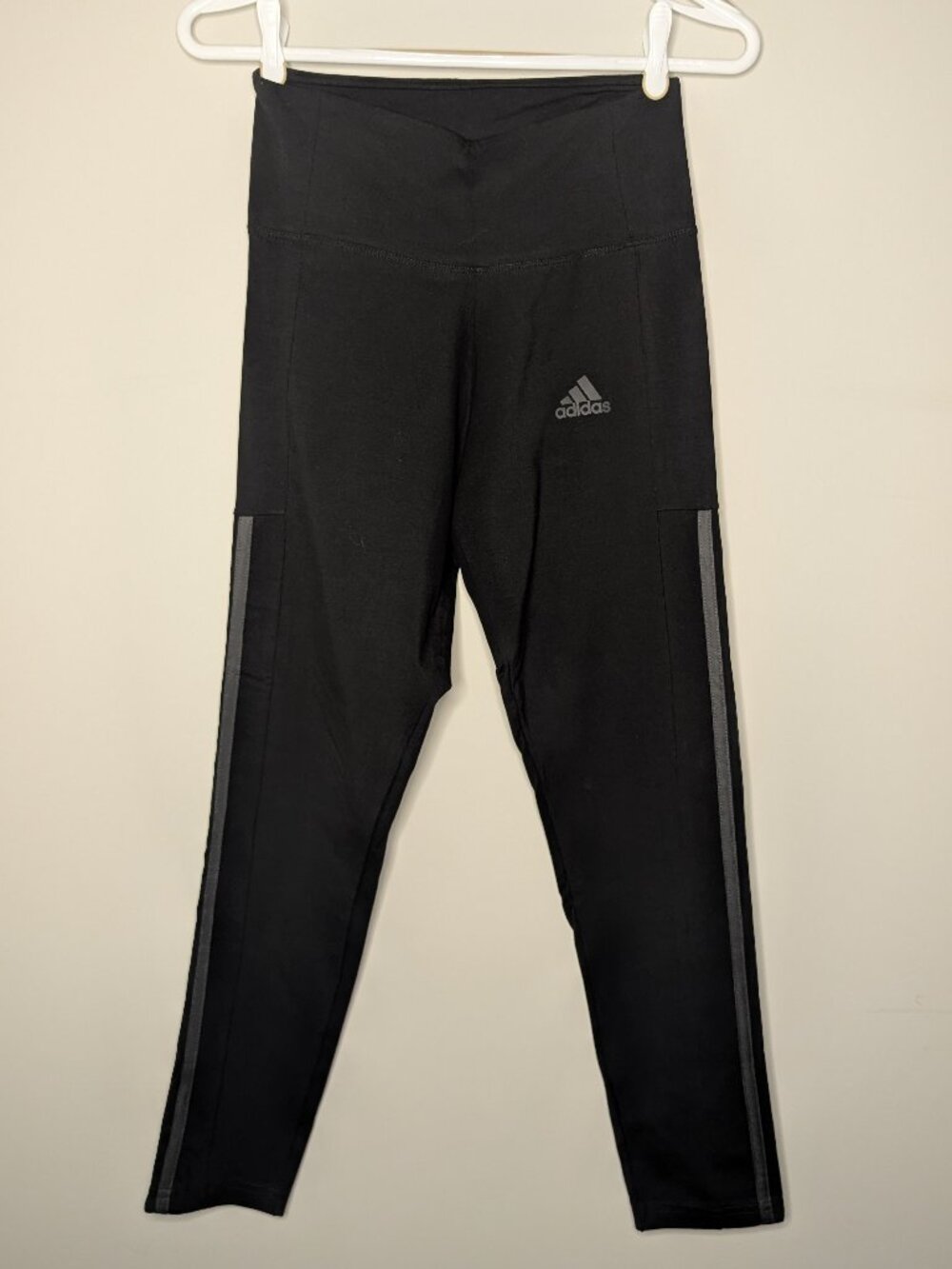 Adidas Black Cotton Blend 7/8 Leggings Size S